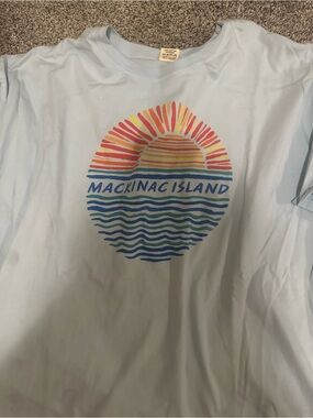 Blue 84 Light Blue Mackinac Island Sunset Graphic Tee